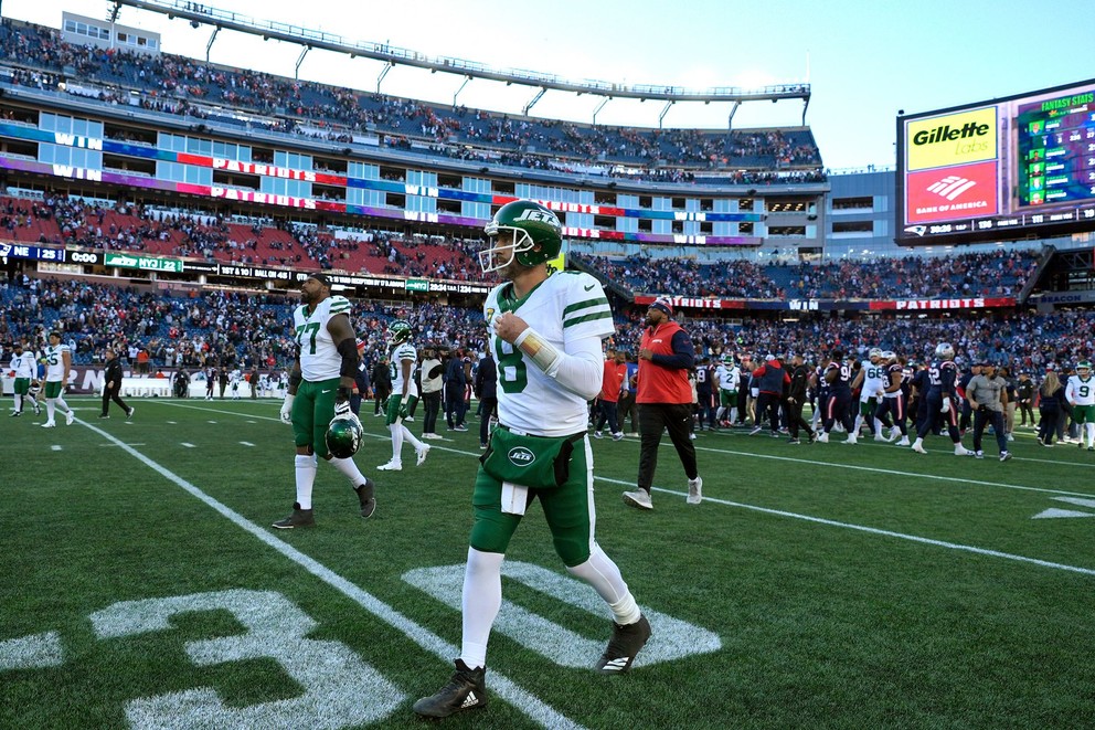 Quarterback tímu New York Jets Aaron Rodgers.