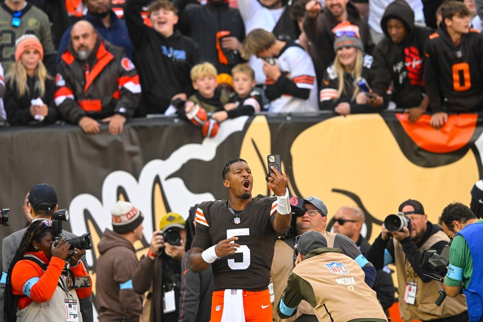 Quarterback tímu Cleveland Browns Jameis Winston.