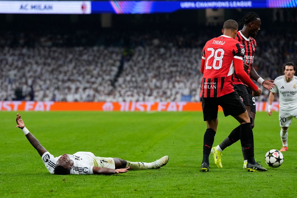 Momentka zo zápasu Real Madrid 1:3 AC Miláno.