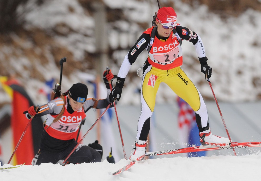 Martina Halinárová-Jašicová počas štafety v rámci pretekov Európskeho pohára v Osrblí v roku 2008.