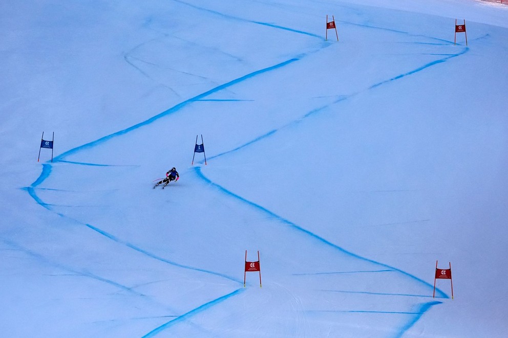 Lindsey Vonnová počas FIS pretekov super-G v Copper Mountain.