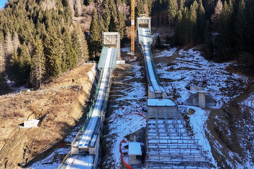 Štadión skokanov na lyžiach v Predazzo.