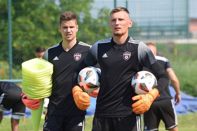 Zľava Dominik Takáč a Denis Chudý v Trnave.