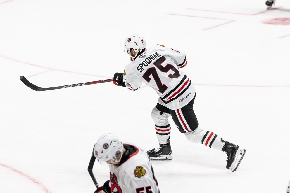 Matúš Spodniak v drese Rockford IceHogs.