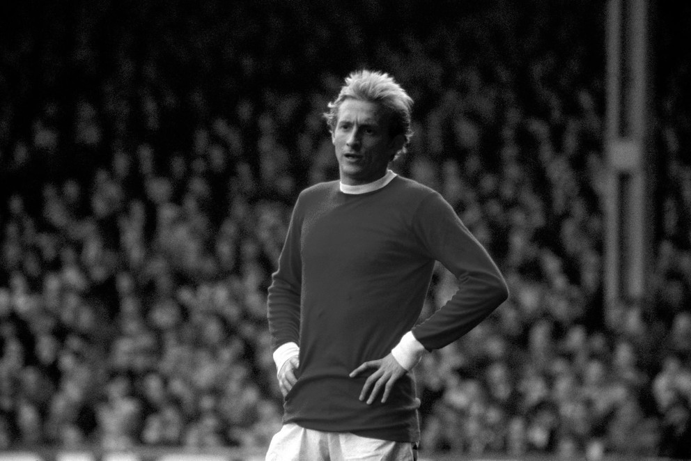 Legenda Manchestru United Denis Law na snímke z roku 1967.