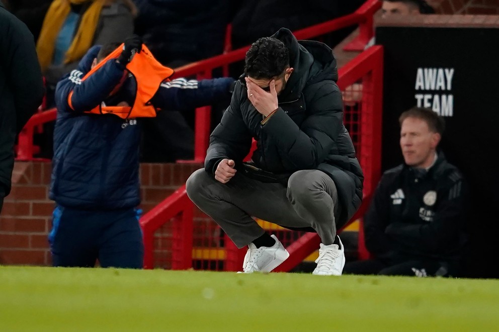 Na snímke je tréner Manchestru United Ruben Amorim.