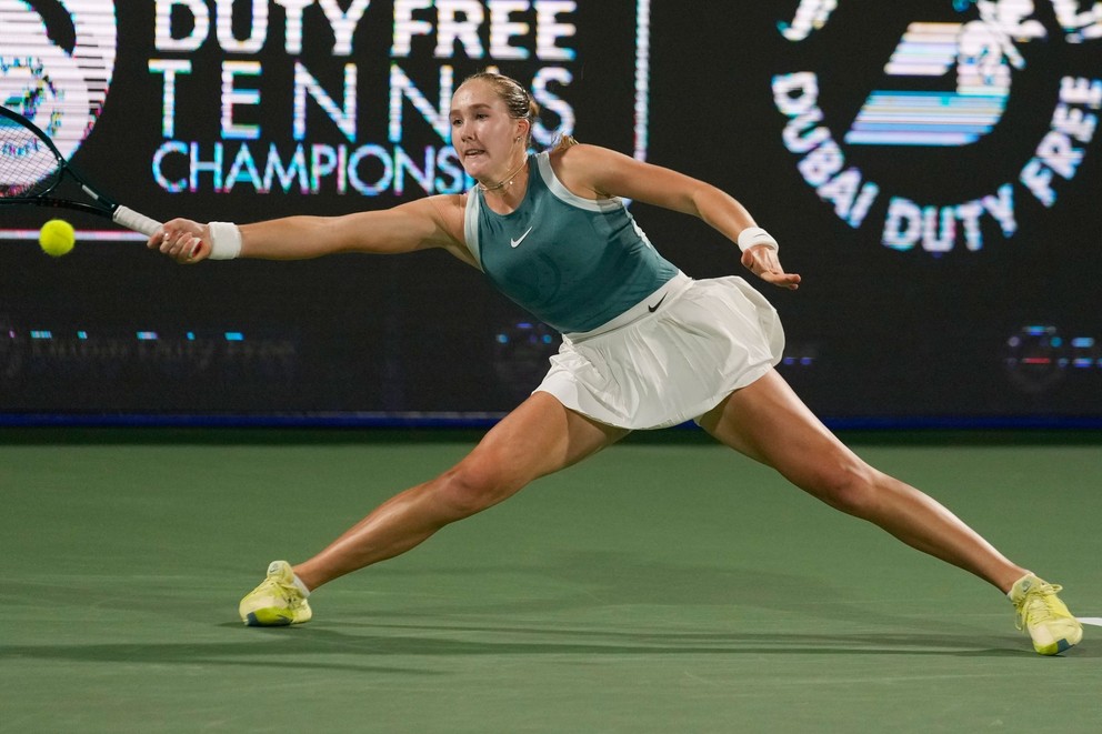 Ruská tenistka Mirra Andrejevová vo finále turnaja WTA v Dubaji.