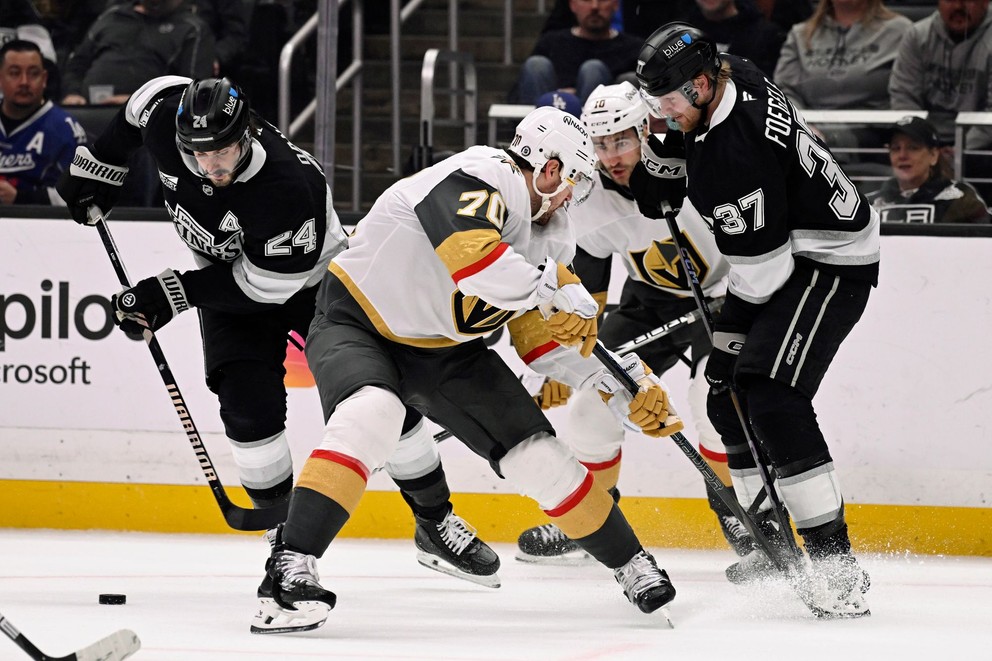 Fotka zo zápasu Los Angeles Kings - Vegas Golden Knights.