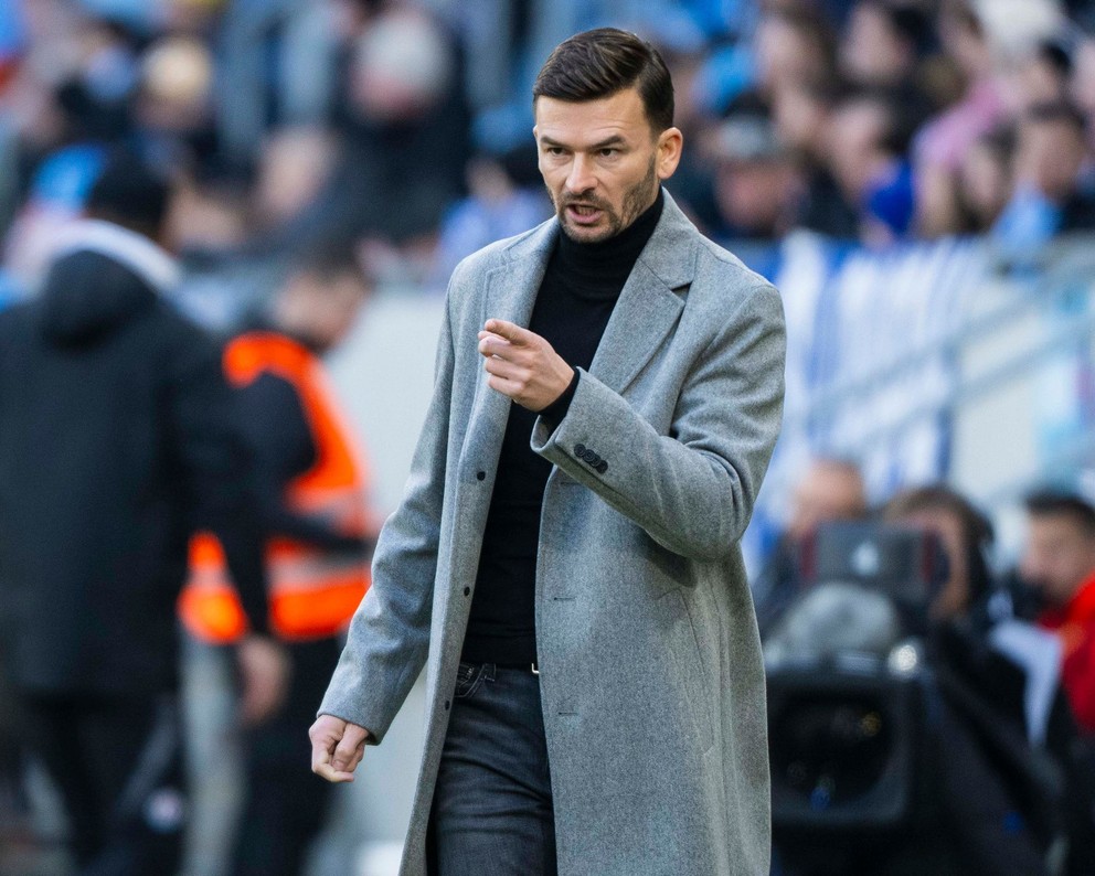 Na snímke Michal Gašparík, ešte ako tréner Trnavy.