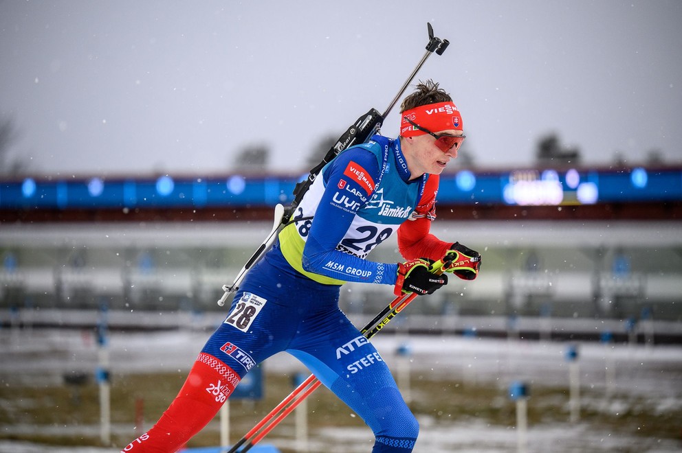 Jakub Borguľa na MS juniorov a kadetov v biatlone 2025.