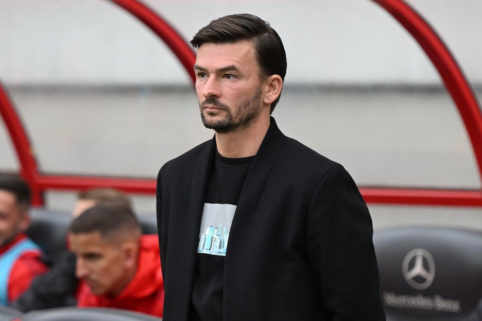 Tréner Spartaka Michal Gašparík.