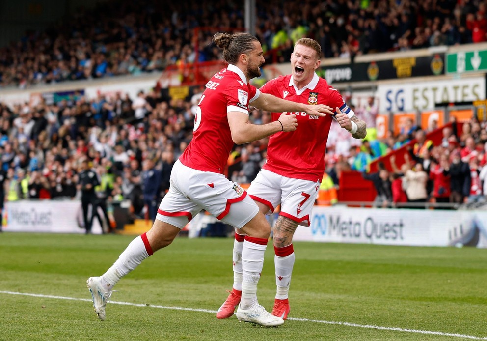 Futbalisti Wrexham AFC.