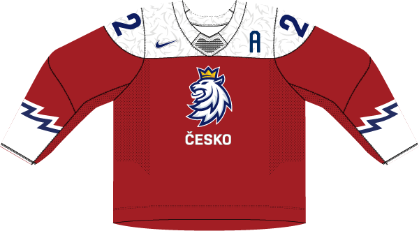 Česko na MS v hokeji 2025 - dresy vonku.