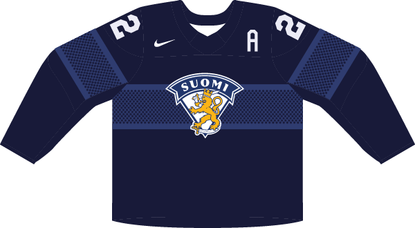 Fínsko na MS v hokeji 2025 - dresy vonku.