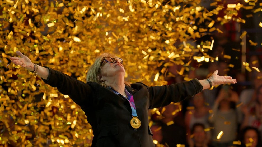 Natália Hejková po finále basketbalovej Euroligy 2025.