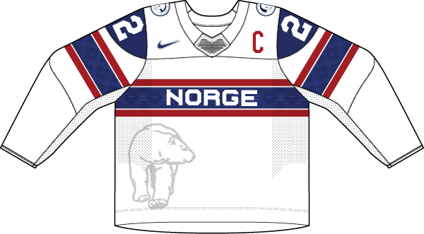 Nórsko na MS v hokeji 2025 - dresy doma.