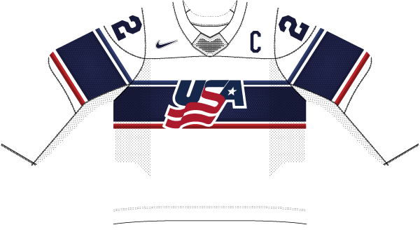 USA na MS v hokeji 2025 - dresy doma.
