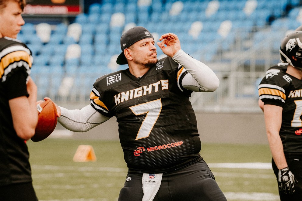 Quarterback tímu Nitra Knights Boris Bútora.