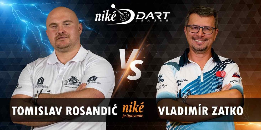 Tomislav Rosandič nastúpi vo štvrťfinále Niké Dart Ligy proti Vladimírovi Zatkovi.