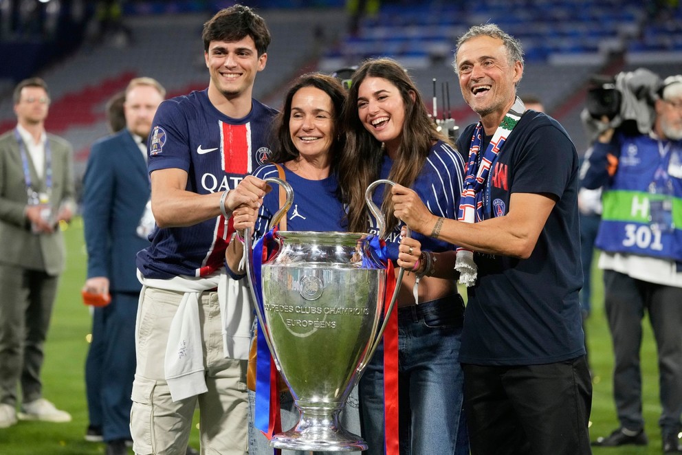 Luis Enrique a jeho rodina.