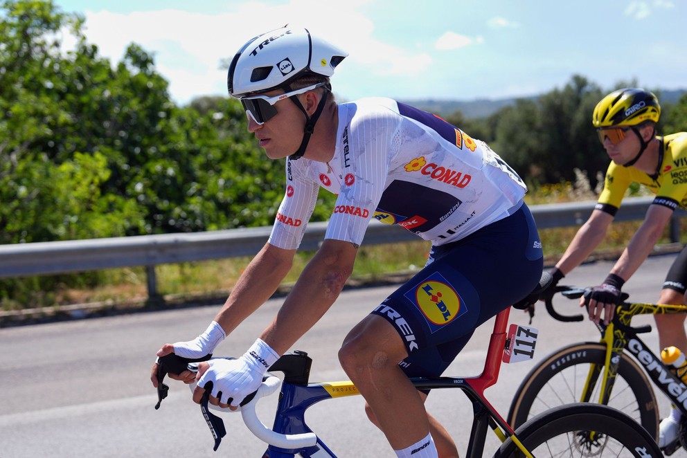 Czech cyclist Mathias Vacek during Giro d'Italia 2025.