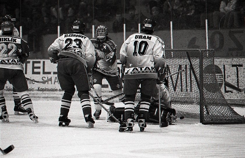 Osemnásťročný Vladimír Országh v exhibičnom zápase Západ vs Východ vo februári 1996.
