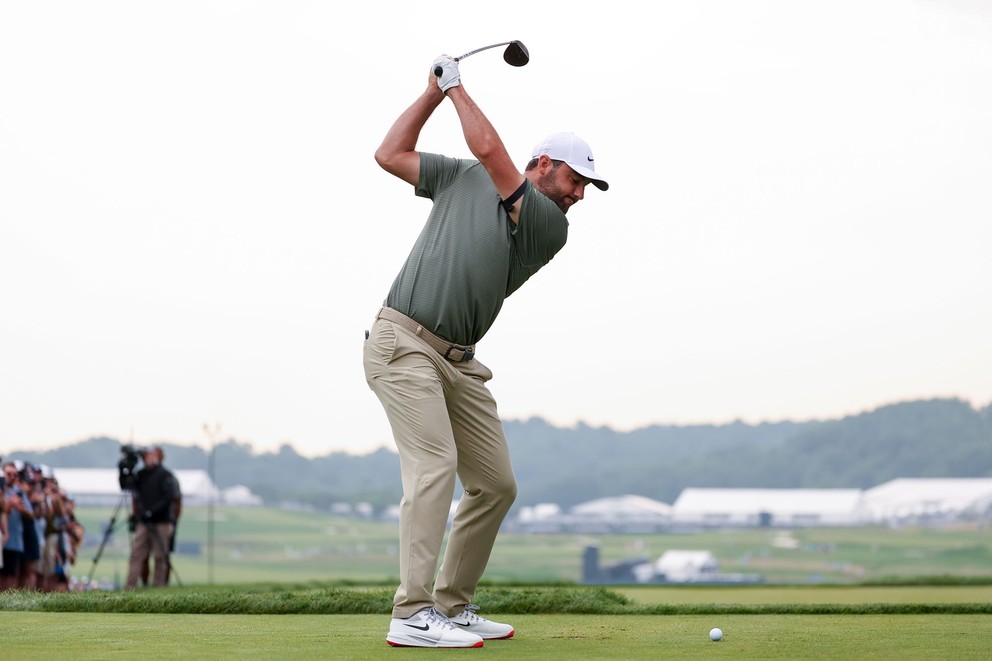 Scottie Scheffler na turnaji US Open v Oakmont Country Club.