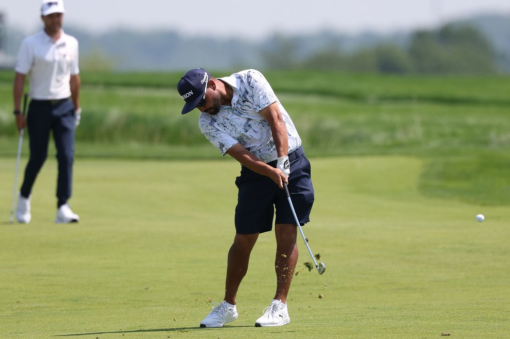 J.J. Spaun na turnaji US Open v Oakmont Country Club.