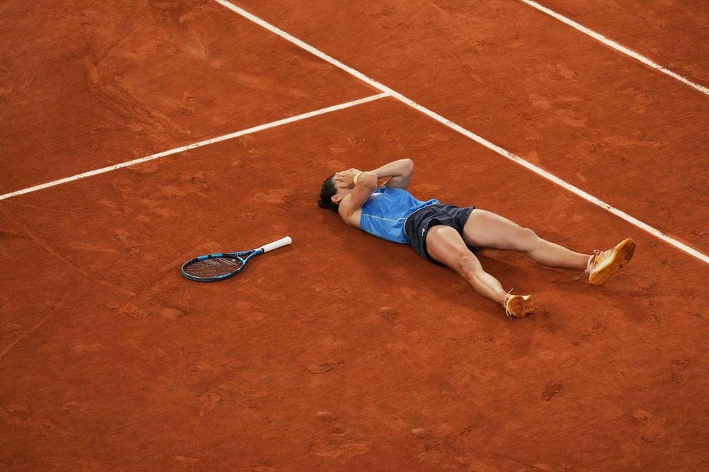 Lois Boissonová po postupe do semifinále Roland Garros 2025.