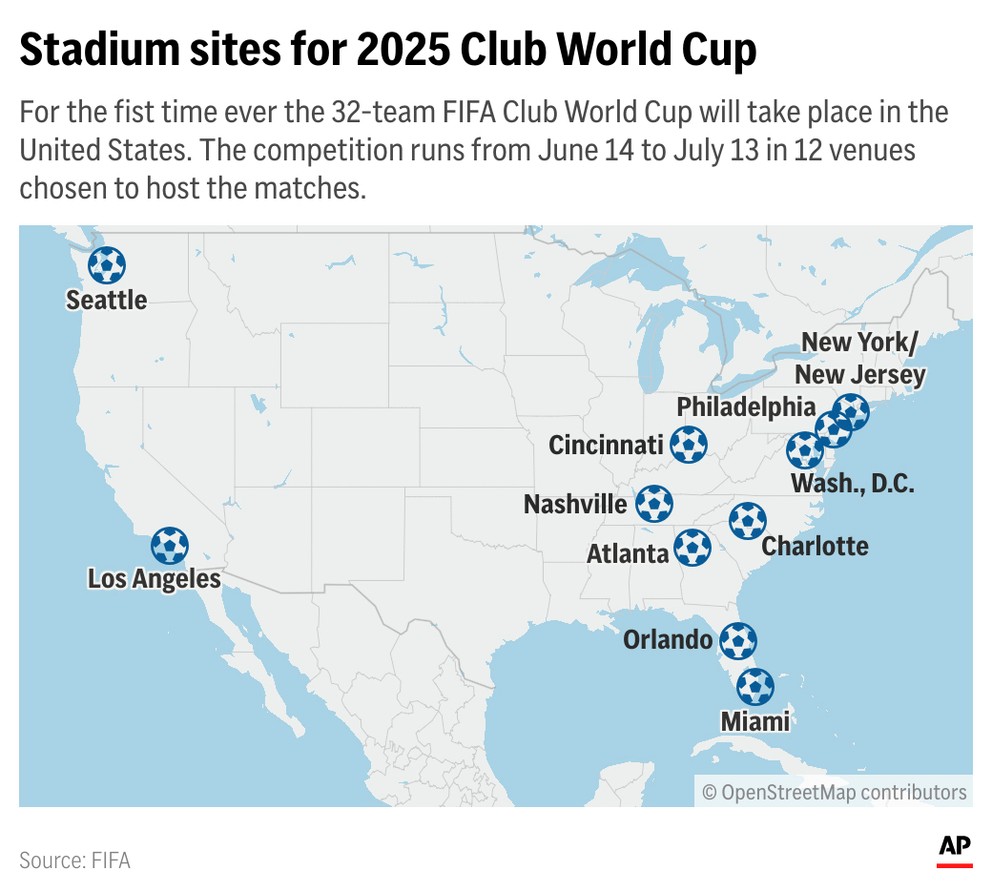 Mapa štadiónov na MS 2026.