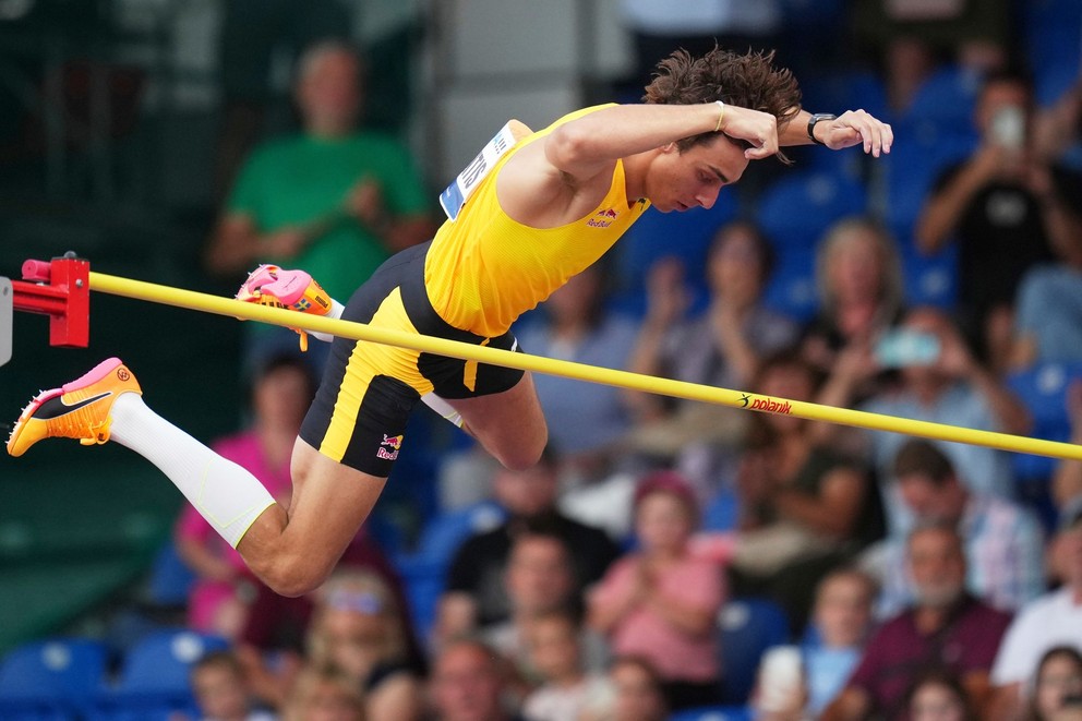 Armand Duplantis na Zlatej tretre v Ostrave 2025.