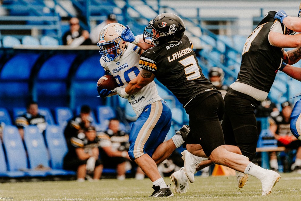 Momentka zo zápasu Bratislava Monarchs - Nitra Knights. 