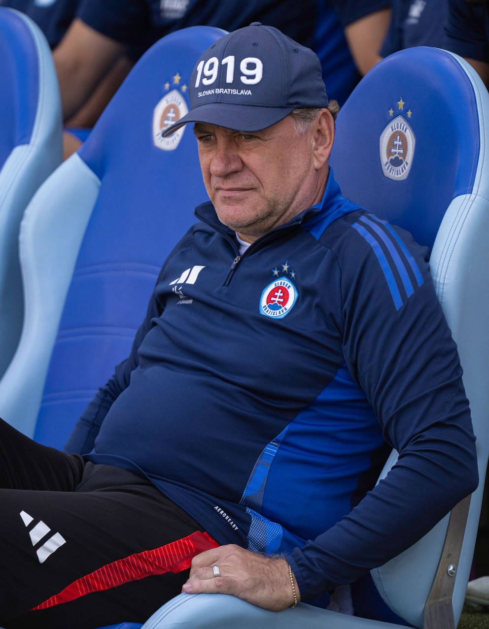 Na snímke tréner Slovana Vladimír Weiss st. počas prípravného zápasu medzi ŠK Slovan Bratislava - FC Midtjylland.