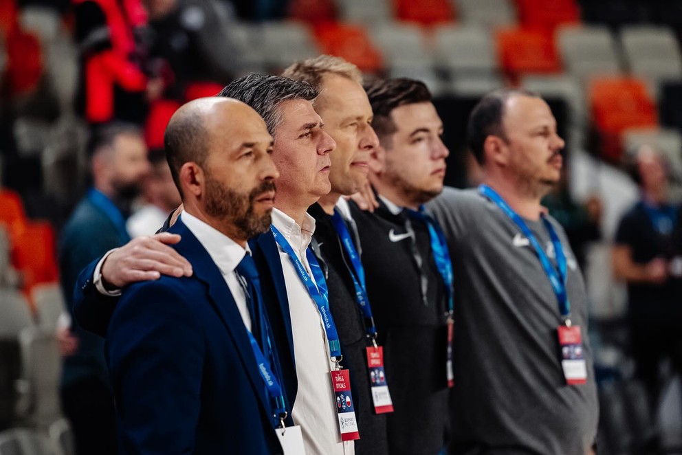 Tréner Marián Berky (vľavo).