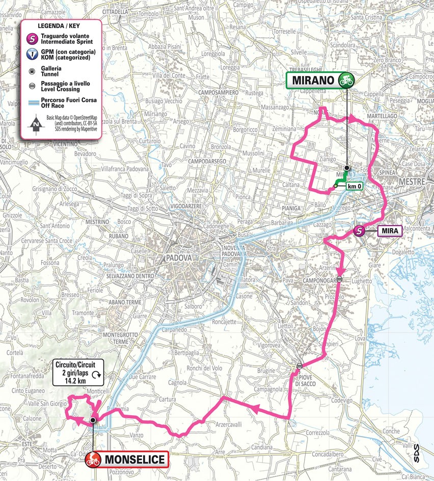 Giro d'Italia Women 2025 - 5. etapa: profil, trasa, mapa.
