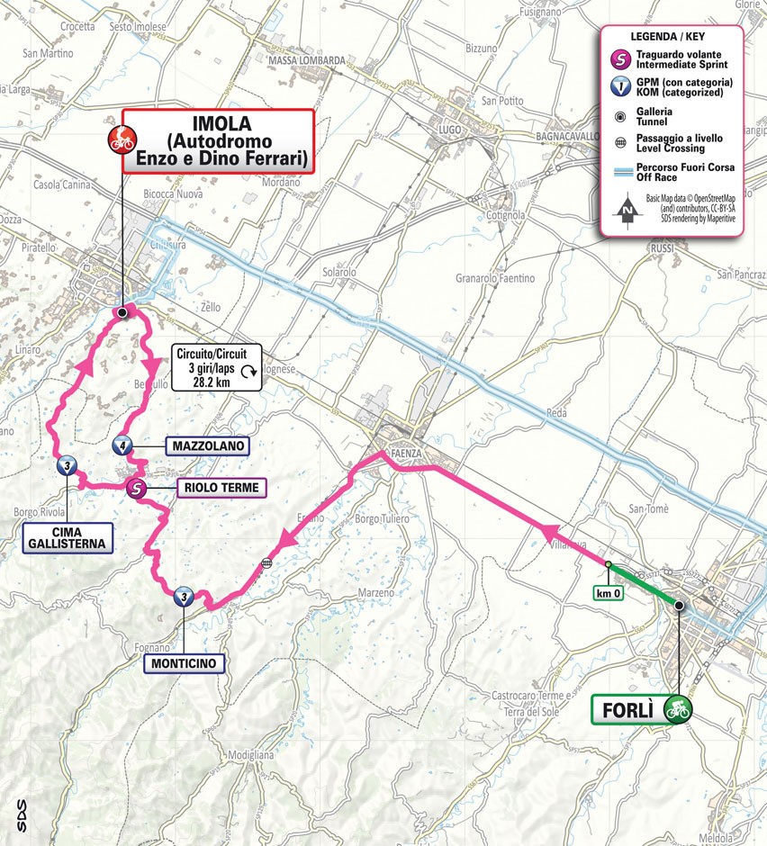 Giro d'Italia Women 2025 - 8. etapa: profil, trasa, mapa.
