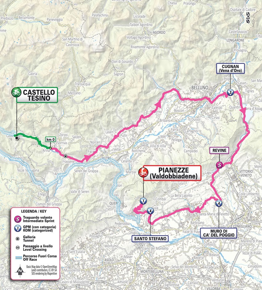 Giro d'Italia Women 2025 - 4. etapa: profil, trasa, mapa.

