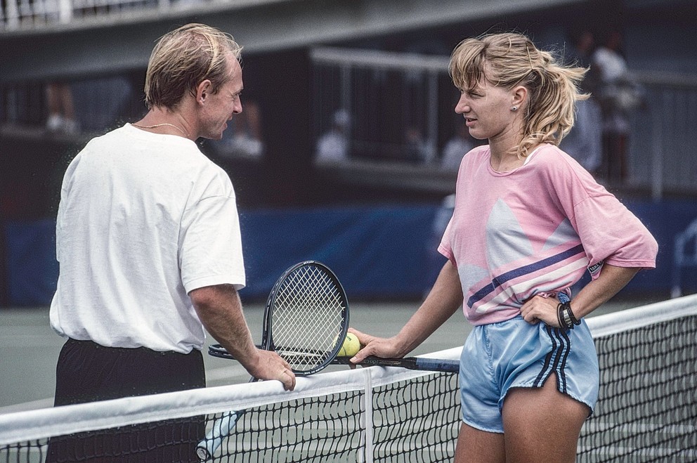 Nemecká tenistka Steffi Grafová a jej dlhoročný tréner Pavel Složil.