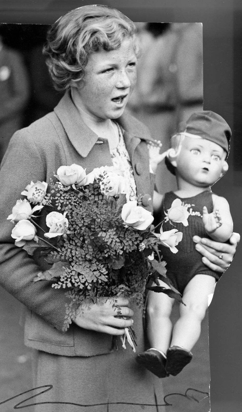Inge Sørensenová po návrate z OH 1936 v Berlíne. 