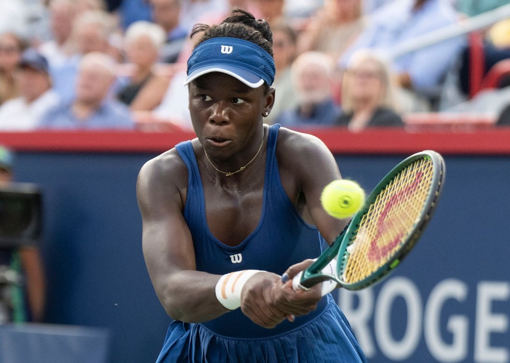 Victoria Mboková na turnaji v Montreale.
