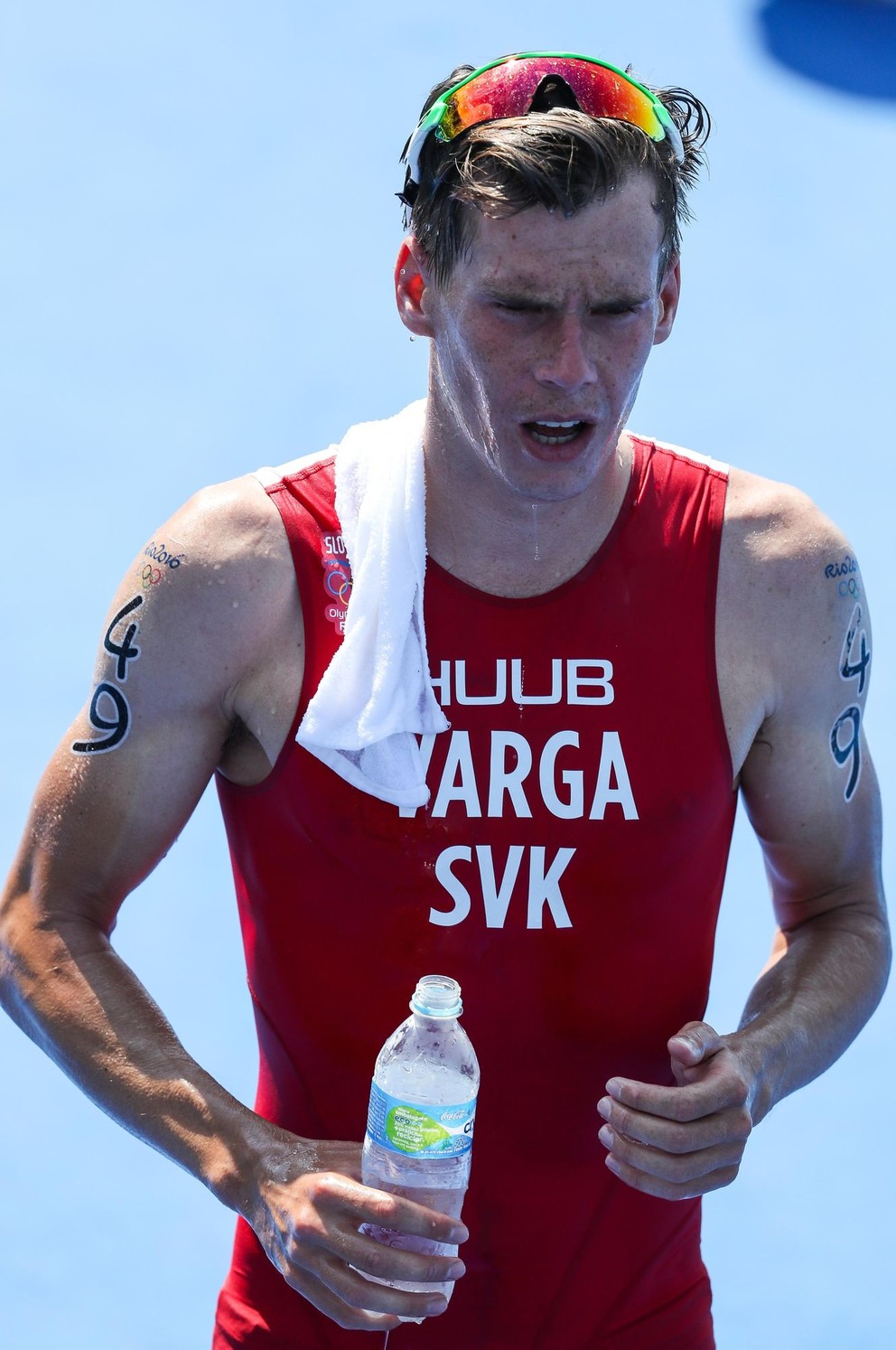 Slovenský triatlonista Richard Varga počas OH v Riu de Janeiro 2016. 