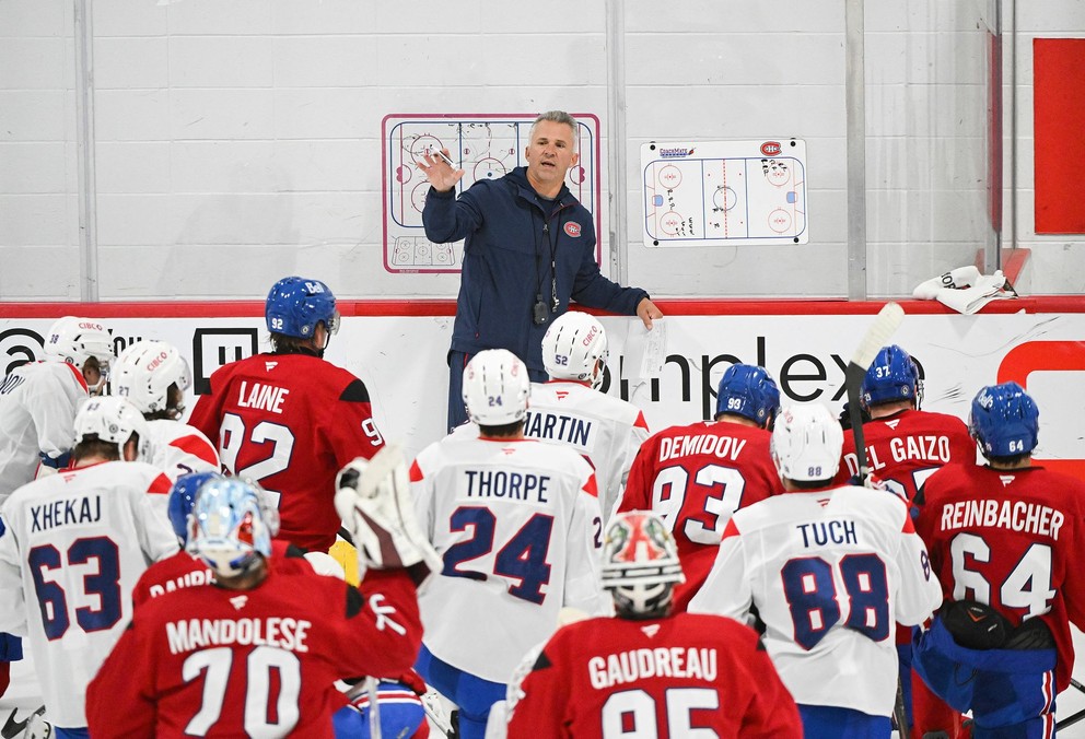 Tréner Montrealu Martin St. Louis počas prípravy na novú sezónu. 