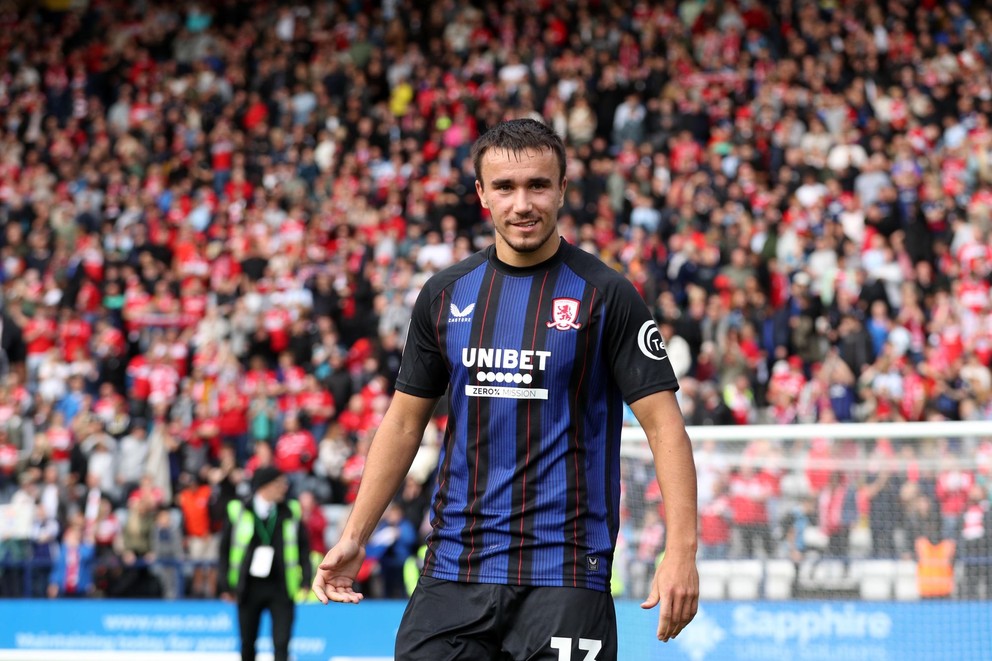 David Strelec v drese Middlesbrough