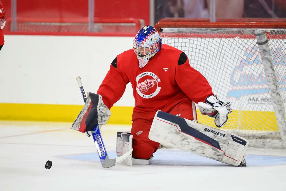 Michal Prádel v drese Detroitu