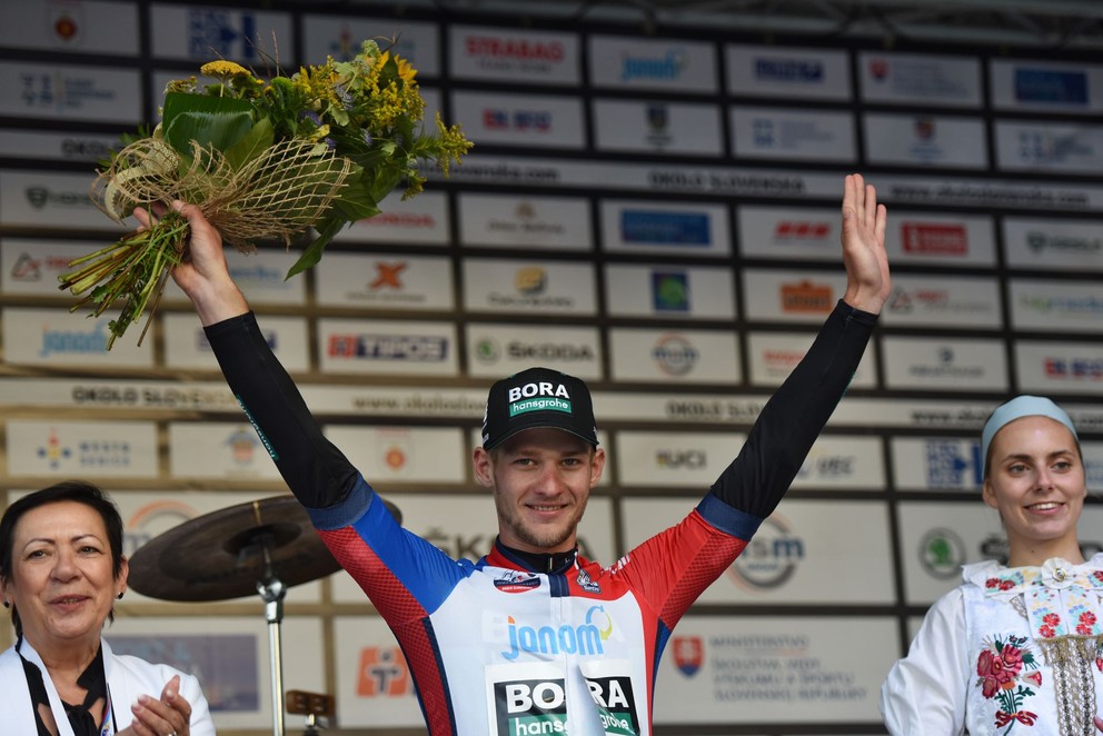 Slovenský cyklista Erik Baška počas domácich pretekov Okolo Slovenska 2019.