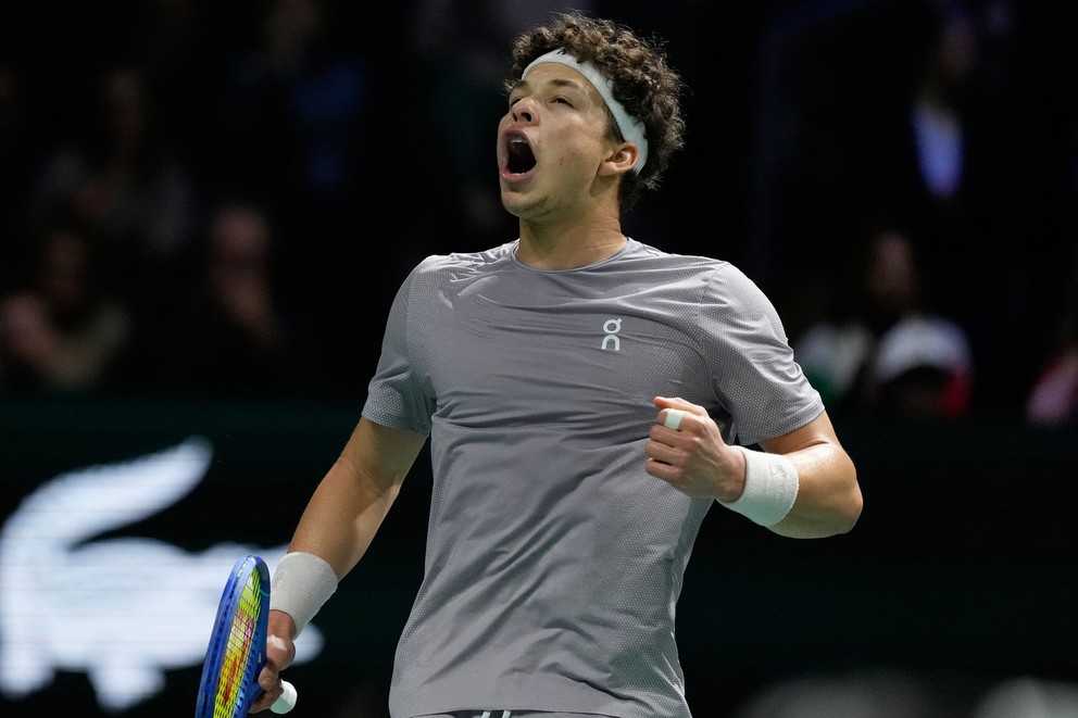 Americký tenista Ben Shelton na turnaji Masters 1000 v Paríži.