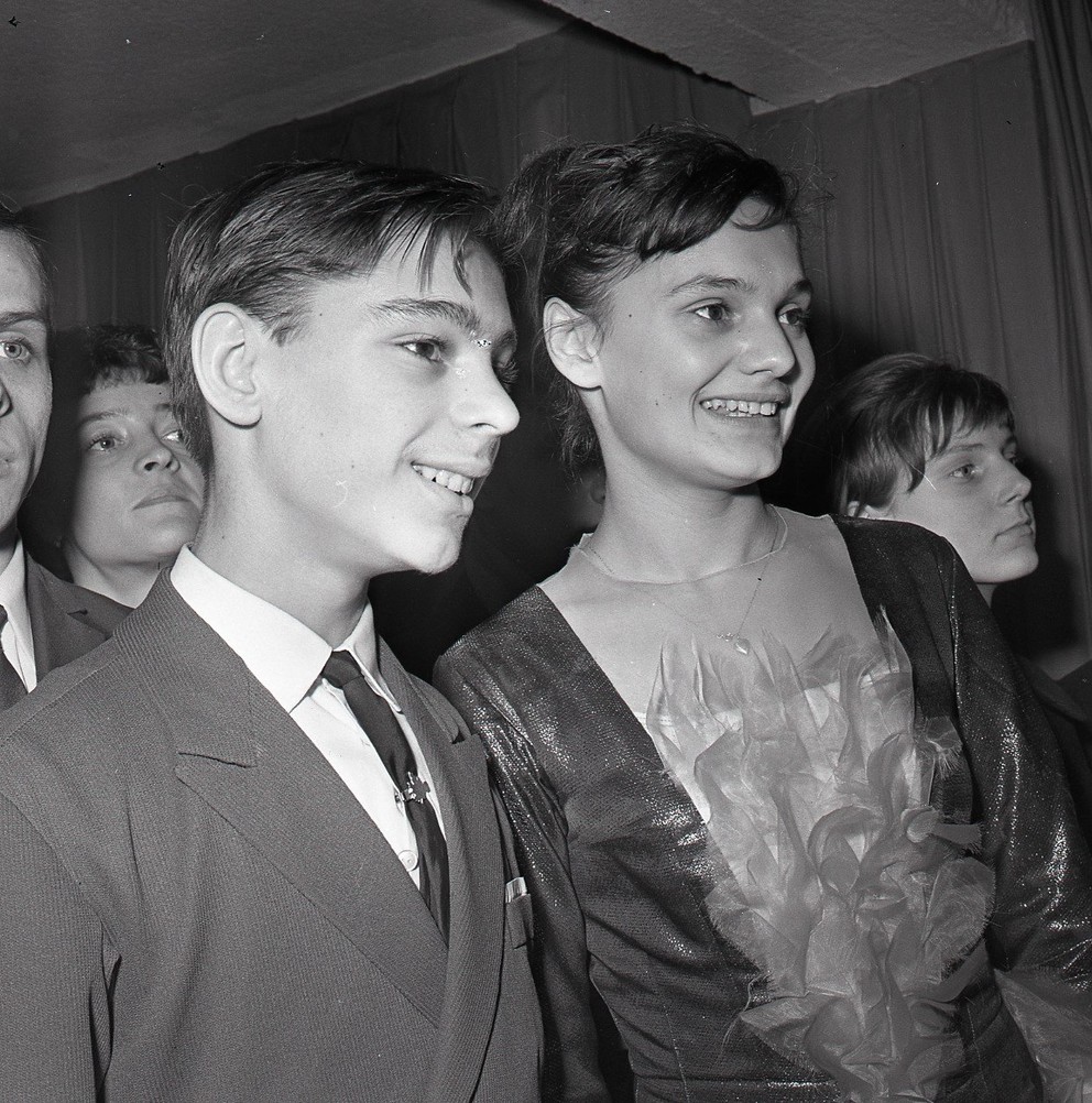 Ondrej Nepela a Hana Mašková na ME v Bratislave v roku 1966.