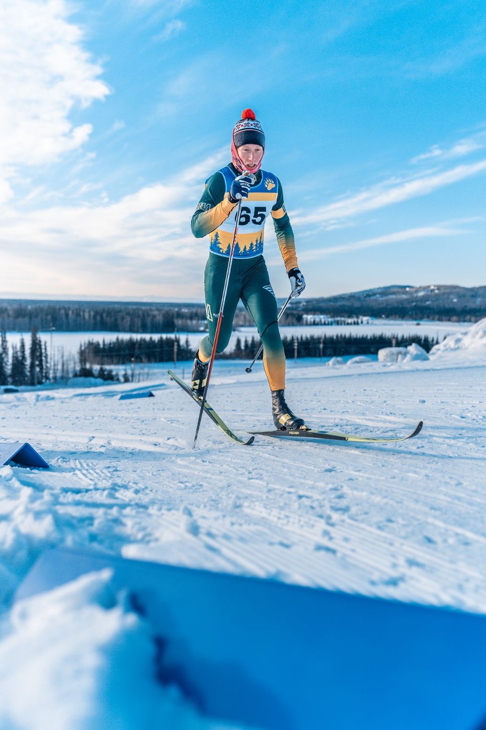 Peter Hinds na tréningu v Aljaške. 