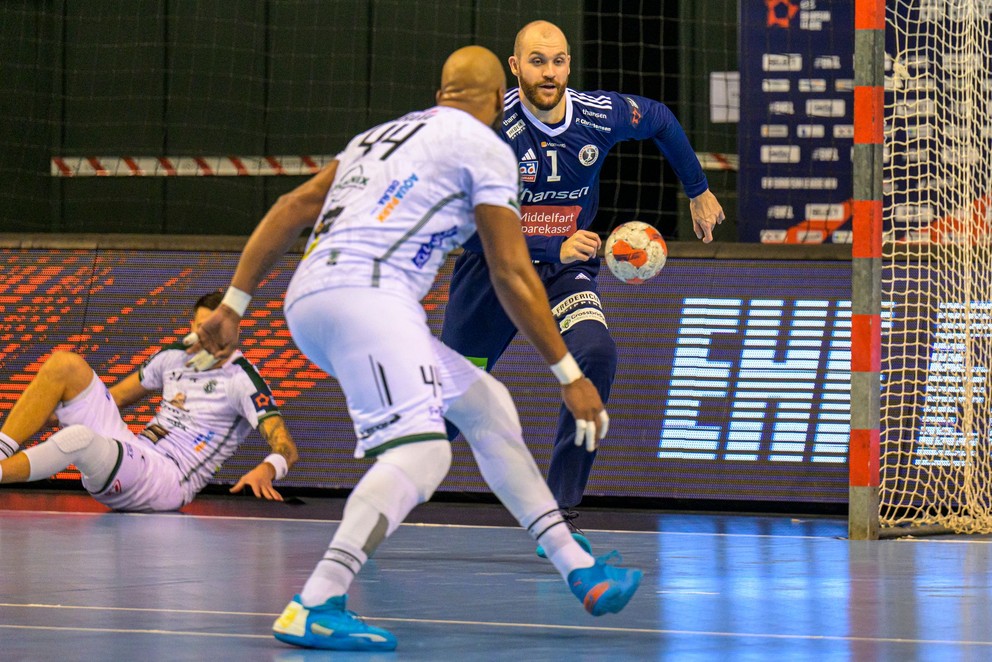 Fotka zo zápasu Tatran Prešov - Fredericia HK.