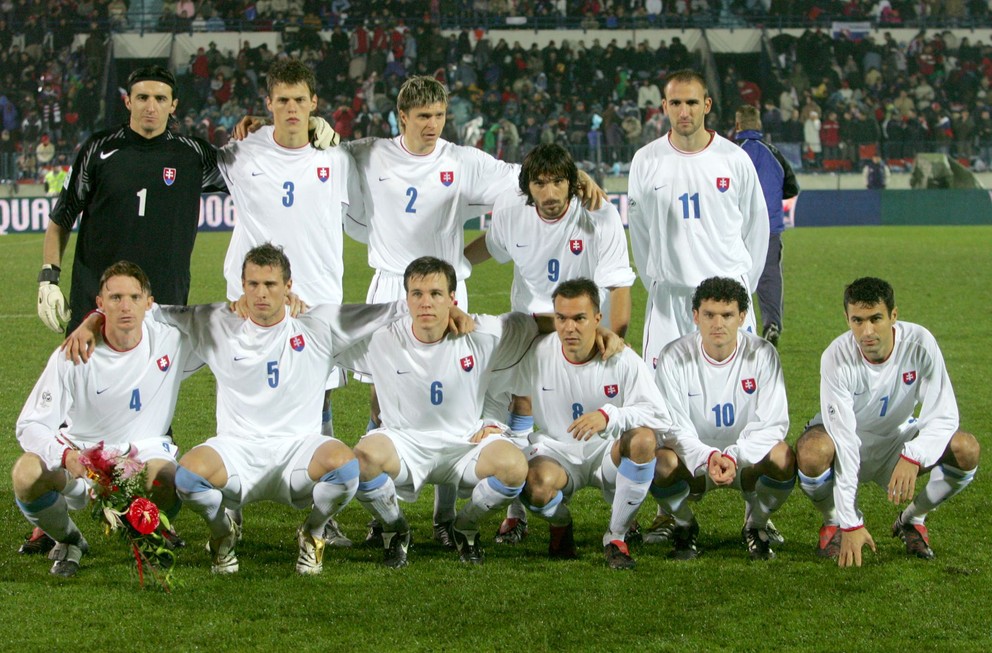Zostava Slovenska, baráž 2005 proti Španielsku. 